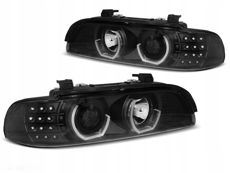 Lampy Reflektory Bmw E39 95-03 Black Led Ringi 3D - 1