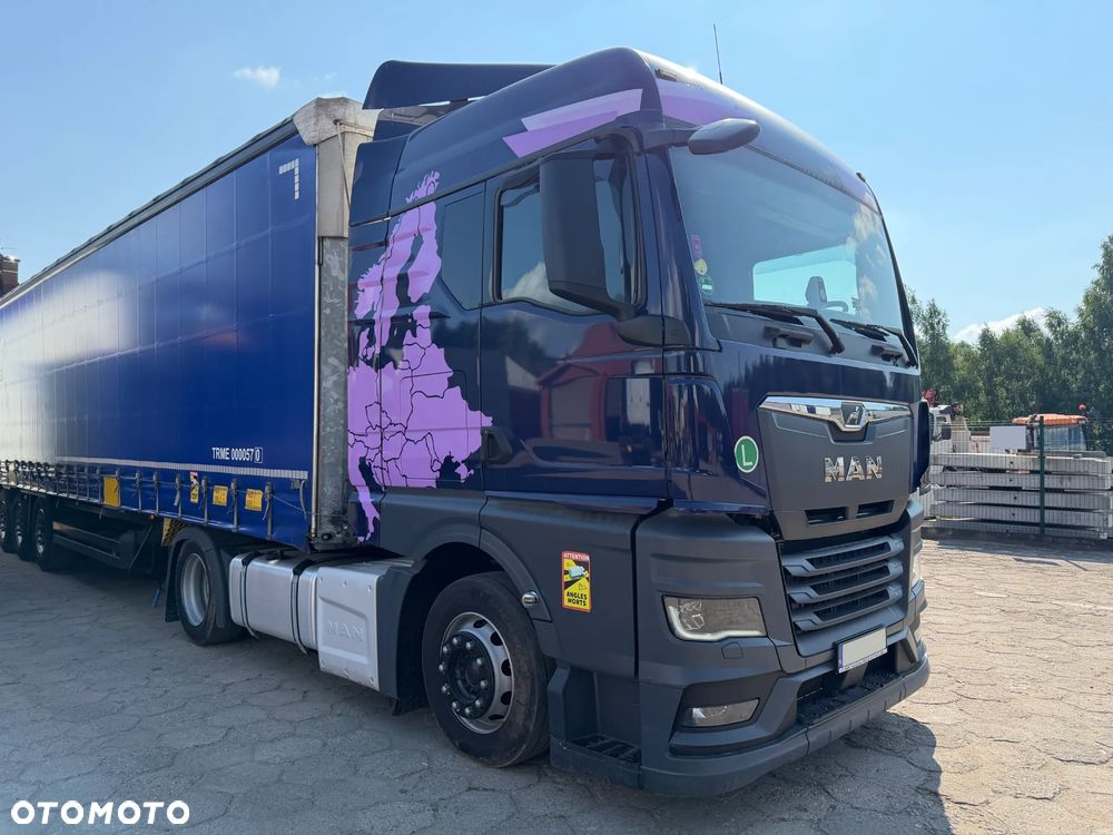 MAN TGX 18.430 LOW DECK / RETARDER INTARDER / SALON POLSKA / MEGA / ORYGIALNY FABRYCZNY BIAŁY KOLOR / OKLEJONY FOLIĄ REKLAMOWĄ / 1 WŁAŚCICIEL / KLIMA POSTOJOWA / TACHOGRAF NOWEJ GENERACJI / 2022 ROK PRODUKCJI !! - 1
