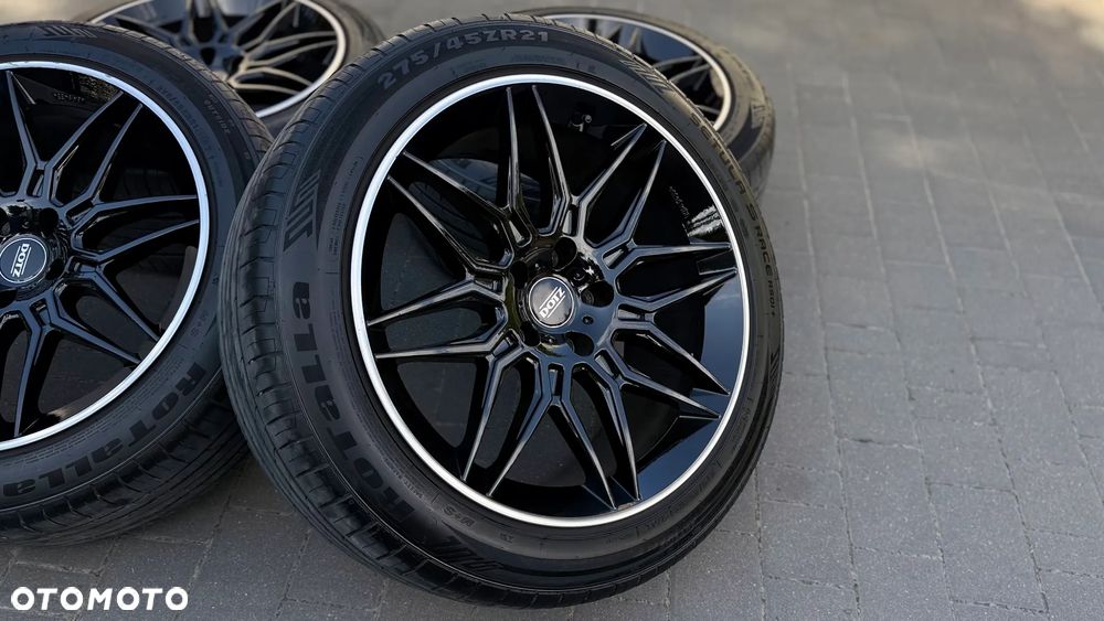 Kola r21 5x130 275/45 ET48 10.5J audi q7 sq7 porsche cayenne volkswagen vw touareg DOTZ Black alufelgi LongBeach - 13