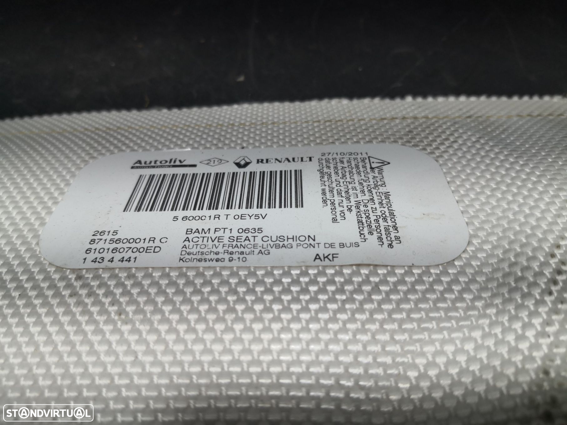 Airbag Banco Joelhos Renault Clio Iii (Br0/1, Cr0/1) - 2