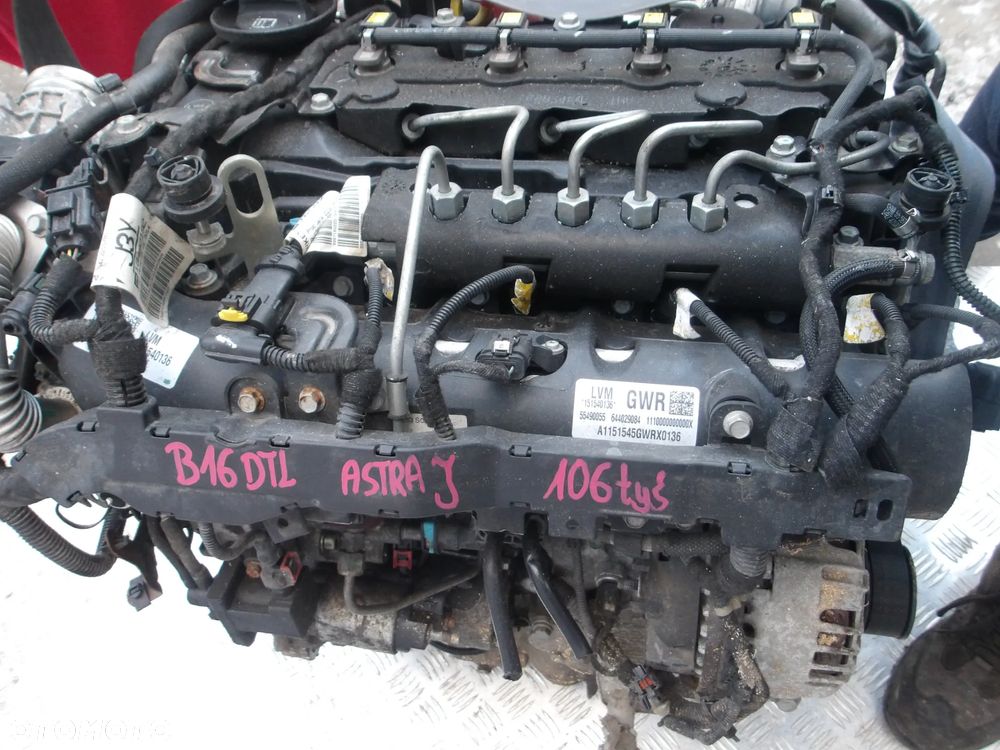 SILNIK KOMPLETNY OPEL ASTRA J 1.6 CDTI B16DTL 106 TYS - 3
