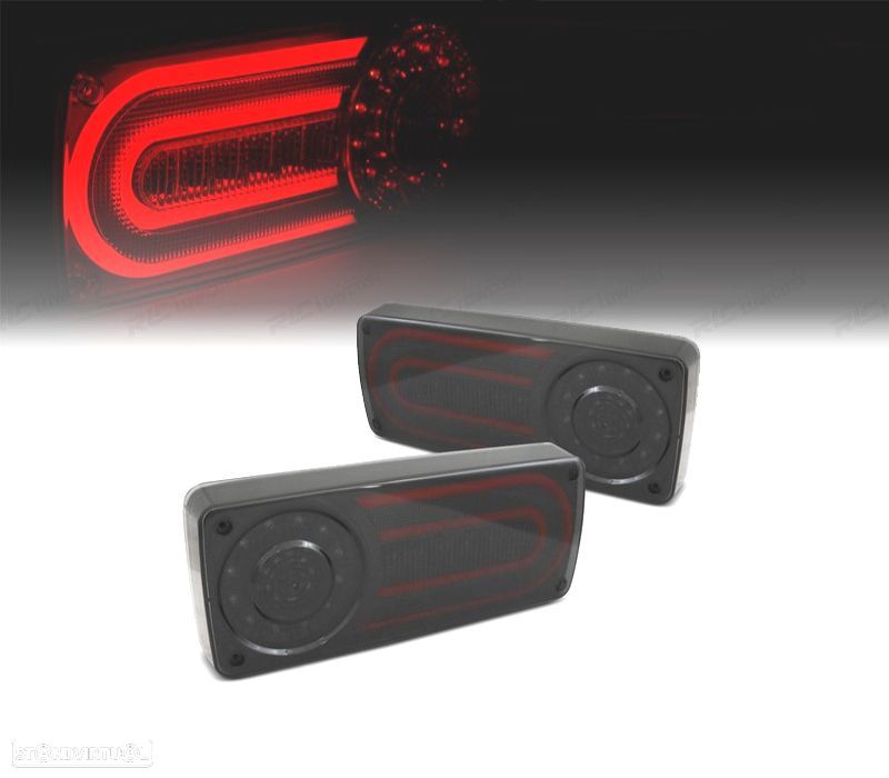 FAROLINS PARA MERCEDES CLASSE G W463 LIGHT BAR FUNDO CROMADO FUMADO - 1