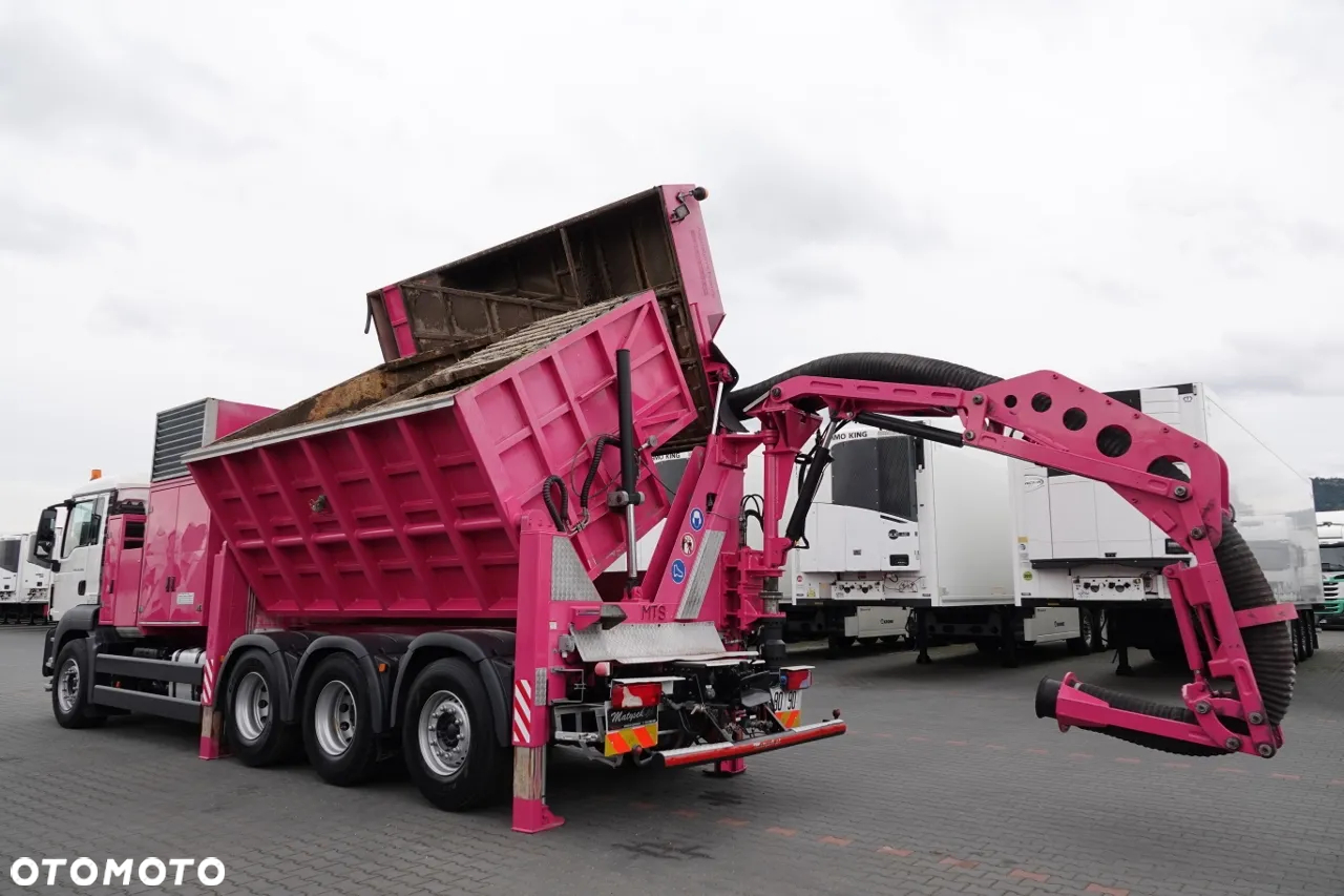 MAN TGS 35.480 / 8X4 / ASENIZACYJNY / ŁADOWARKA PRÓŻNIOWA / WUKO / MTS SAUGBAGGER /   STEROWANIE RADIOWE / - 4