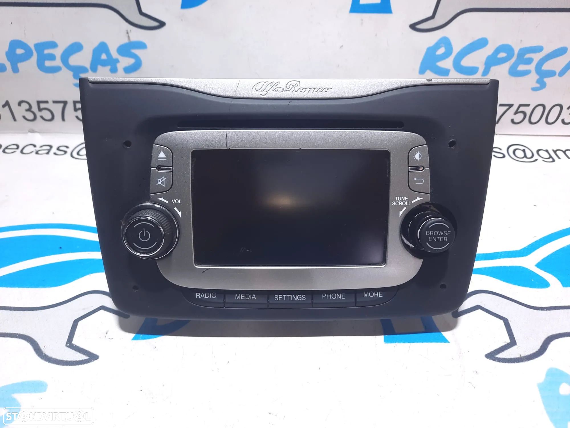 RADIO DISPLAY ORIGINAL LEITOR CD DVD GPS BLUETOOTH ALFA ROMEO - 1