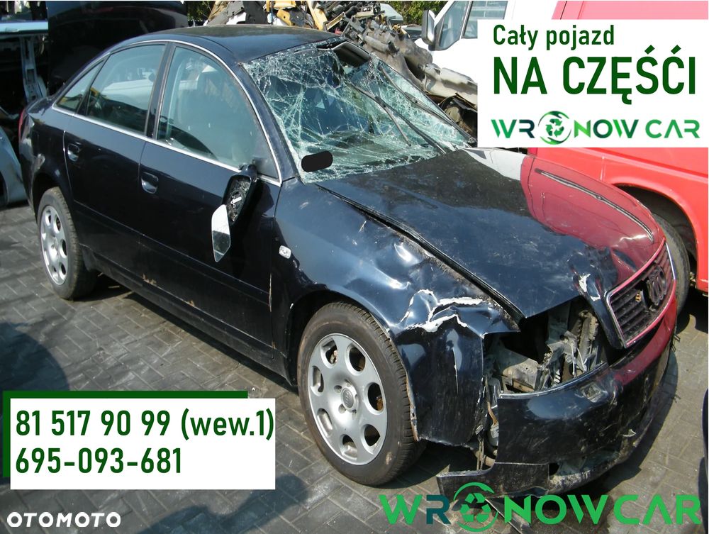 Audi A6 C5 (01-05r.) 2.5 TDI 163KM. Silnik BFC  (oraz: BCZ, BDG) Skrzynia GHD,  JLJ  Lakier LZ5L. Cały na części. GWARANCJA !!!  Przód Tył Zestaw Komplet Drzwi Klapa Zderzak Błotnik Maska Grill Atrapa Szyba Pas Lampa Lusterko Boczki Fotel Kanapa Kokpit Deska Rozdzielcza Przełącznik Włącznik Sterownik Przewody Wiązka Instalacja Moduł Komputer Czujnik Listwa Pompa Alternator Wtryski Głowica Rozrusznik Kompresor Sprzęgło Dwumas Silnik Skrzynia ABS Klimatyzacji Paliwa Wspomagania Kolektor Turbina Przepustnica Zawór Chłodnica Koło Hak Belka Sanki Zawieszenie Mcpherson Półoś Amortyzator Wydech Tłumik Zacisk Most - 4