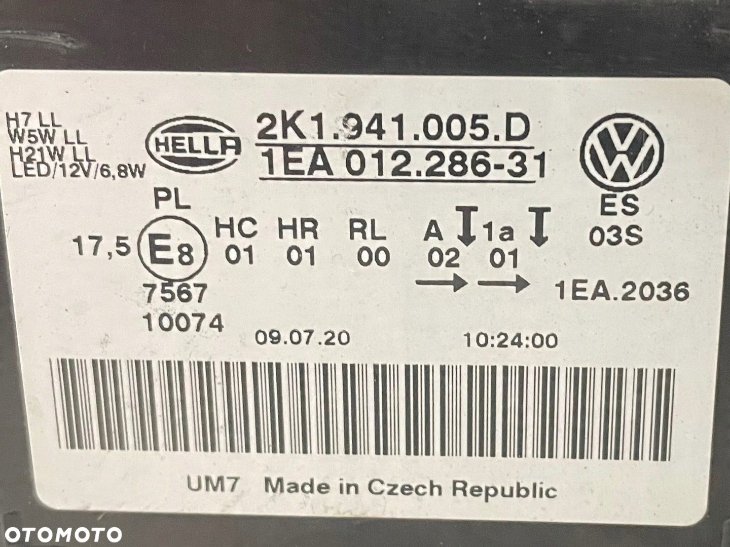 Volkswagen Caddy 2020 Przód strona lewa Lampa przednia - 13