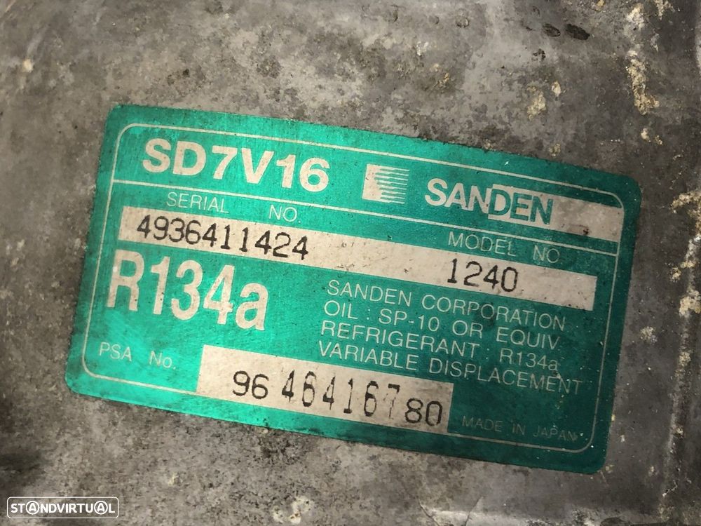 Compressor de ar condicionado  Usado CITROЁN C8 (EA_, EB_) 2.2 HDi 9646416780 MO... - 6