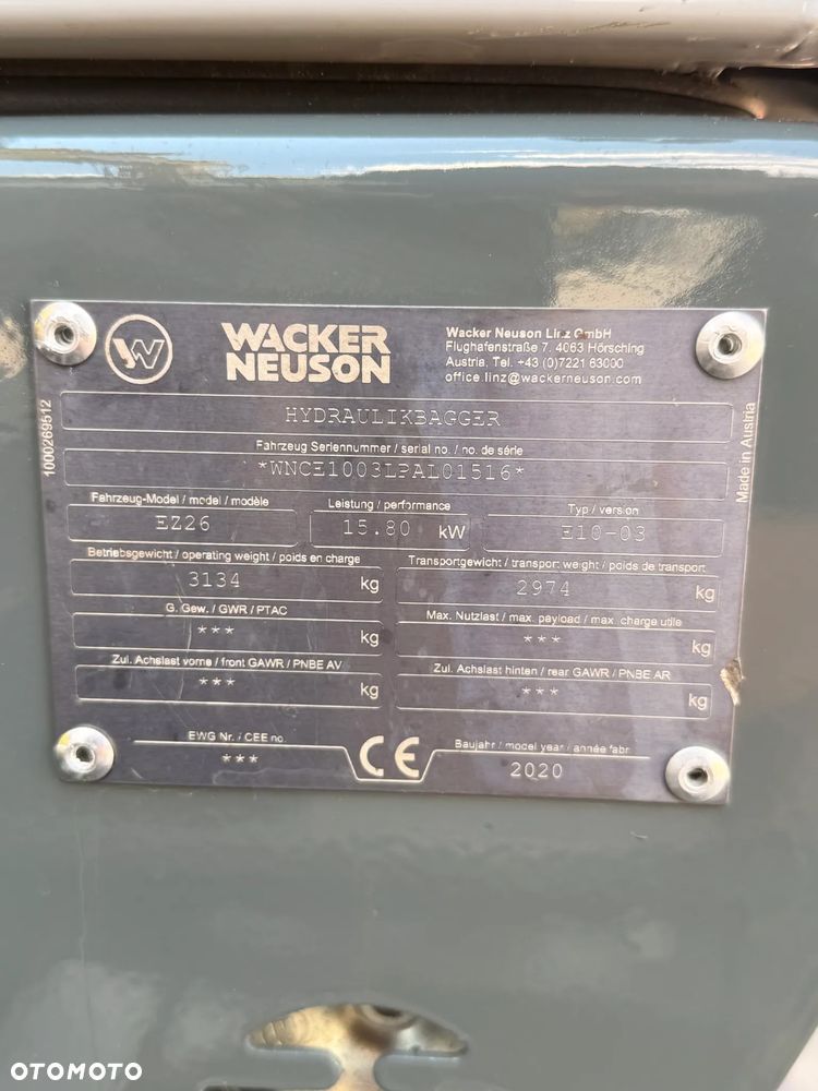 Wacker Neuson EZ 26 VDS | 2020 | 1800 MTH | VDS MINIKOPARKA EZ26 28 ez28 ez 28 et 24 et24 - 38