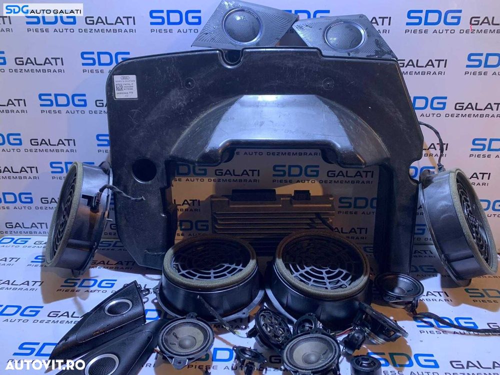 Sistem Audio Complet Boxa Boxe Difuzor Difuzoare Tweeter Amplificator Subwoofer Bang Olufsen Audi A5 2008 - 2016 Cod 8K9035382B 8T0035223AP 8T0035399 8T0035416 8K9035709 8K0035411A - 1