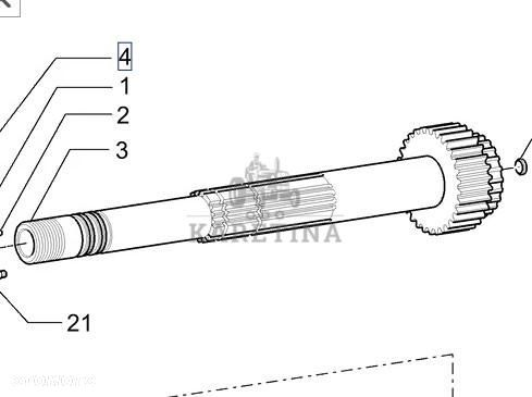 New Holland T7000 T7030 Dolny Wałek Skrzyni Biegów  Wałek Rozdzielczy CZĘŚCI 5183138