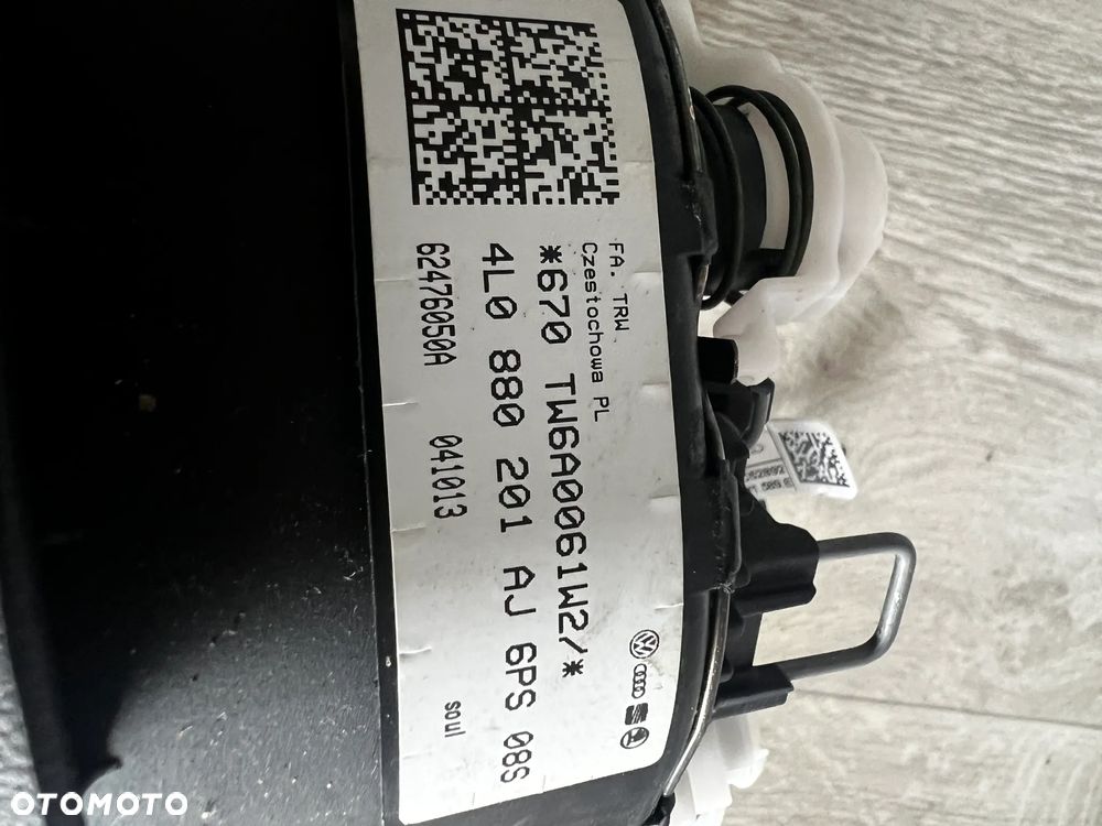 KIEROWNICA SKÓRZANA PIKOWANA MULTI ŁOPATKI AUDI Q7 4L LIFT 4L0419091 AS AIRBAG 4L0880201 AJ Z INSTALACJĄ - 10