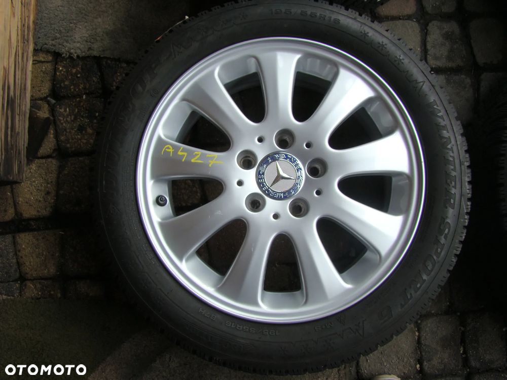 a427 5x112 Mercedes Klasa-A w169 Klasa-B W245 190 W201 6Jx16 et46 opony zimowe 195/55 R16 - 4