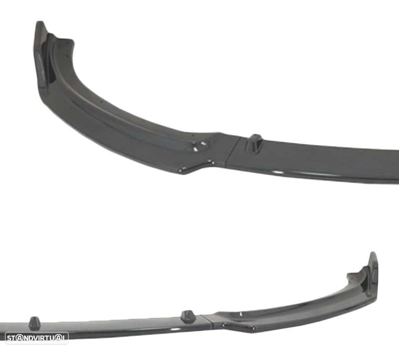 SPOILER LIP FRONTAL BMW F30 F31 11-18 SEDÁN TOURING PRETO BRILHANTE - 3