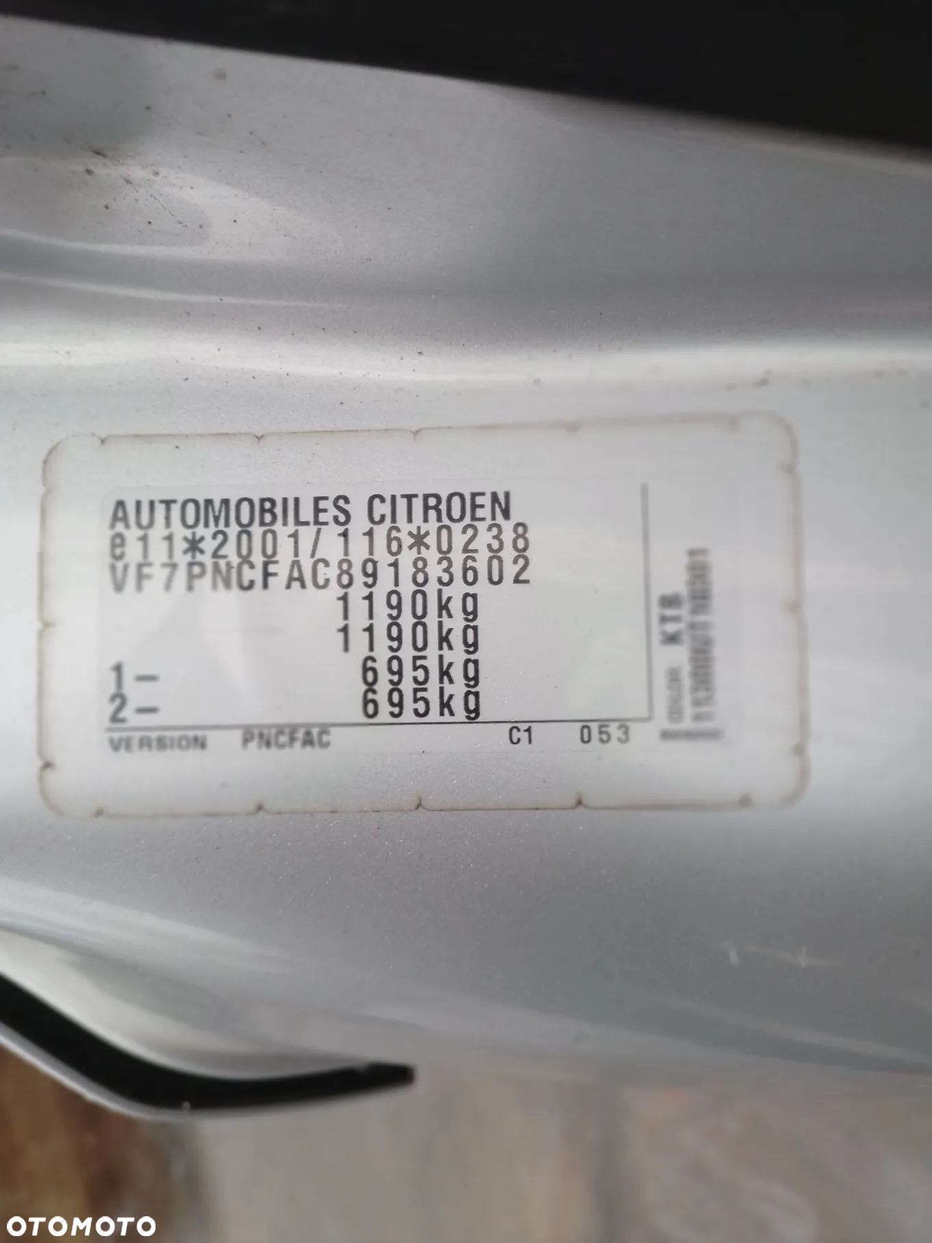 CITROEN C1 05 - 08 1.0 WÓZEK BELKA SILNIKA - 33