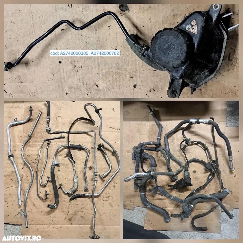 Anexe motor mercedes 274 benzina W212 pompa de apa galerie admisie alternator electromotor rampa injectoare pompa inalta presiune compresor instalatie electrica motor - 11