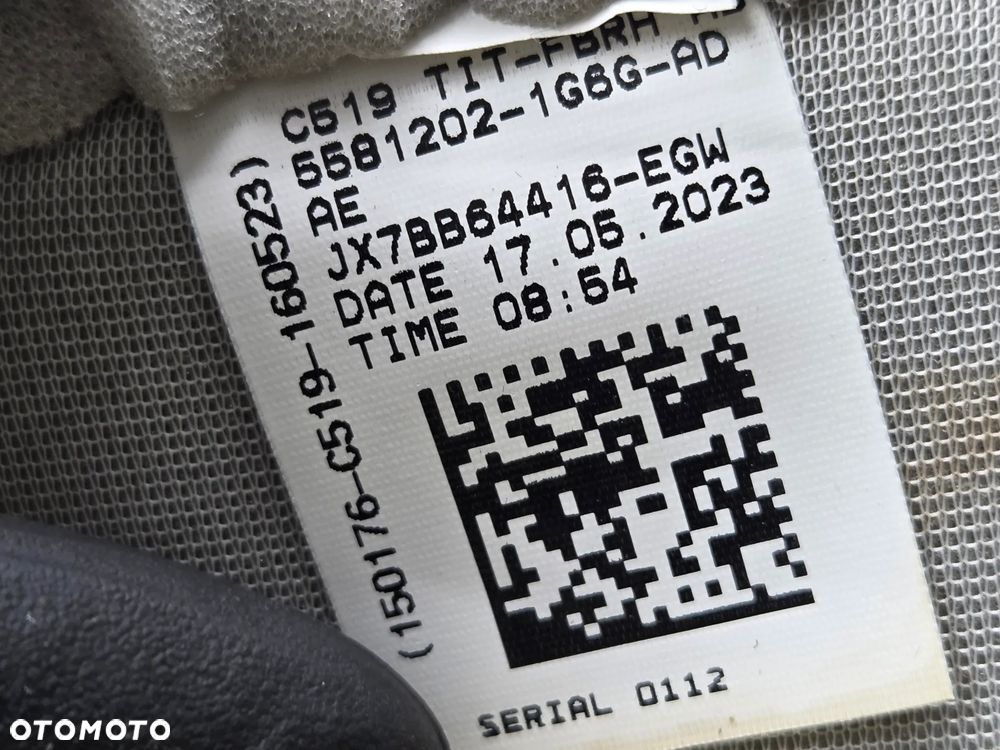 POSZYCIE SIEDZENIA PASAZERA FORD FOCUS MK4 PODUSZKA POWIETRZNA AIR BAG FOTEL PRAWA JX7BA611D10AG 2019- - 19