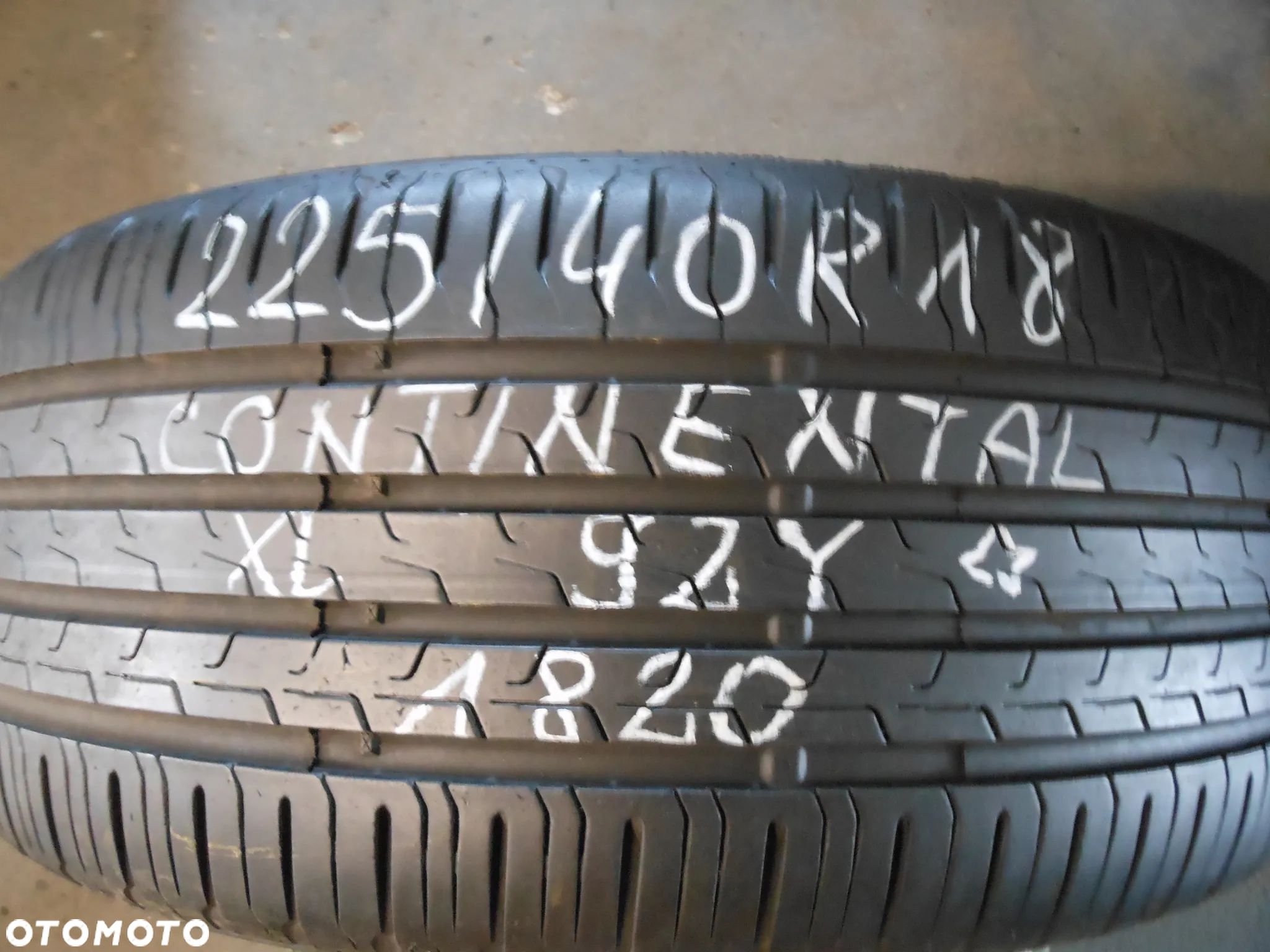 OPONA POJEDYNKA 225/40R18 CONTINENTAL ECO CONTACT 6 XL DOT 1820 7.1MM - 1