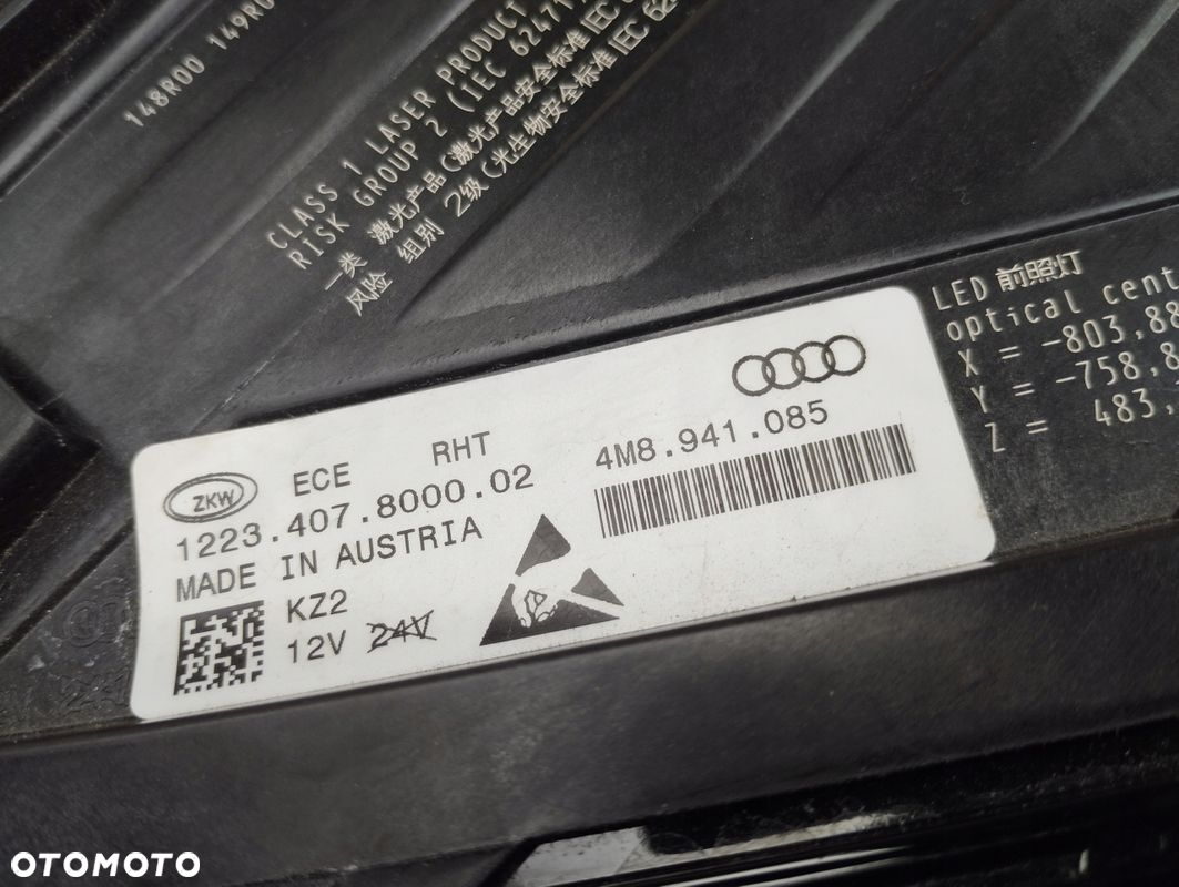 Lampa lewa Full LED LASER Audi Q8 4M8 LIFT 2022-^ - 5