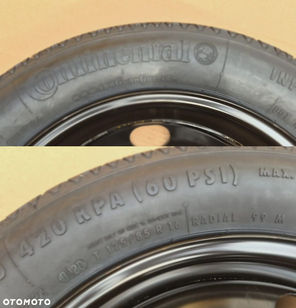 Peugeot 308 2008 Citroen C4 Koło dojazdowe 125/85 R16 4x108 ET10 - 3