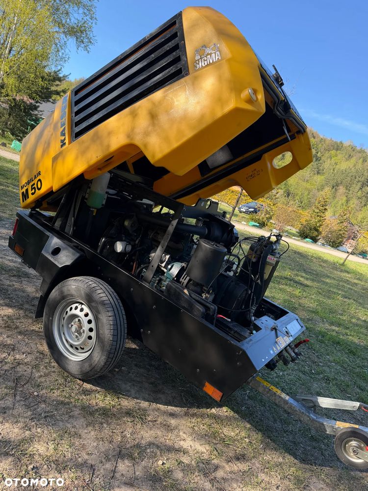 Kubota Kaeser M52 Kompresor Śrubowy Sprężarka 5,7m3. Przyczepka jezdna do rejestracji jako pojazd. 2018 rok. Regulacja ciśnienia bar od 3-8. Silnik Kubota 4cylindry. 50km. Potężna moc. Sprowadzony z Norwegii. Maszyna jak Nowa z Salonu! 1340 mtg. Okazja. Zadbana Maszyna. Dokumenty do rejestracji, książka KAESER - 9