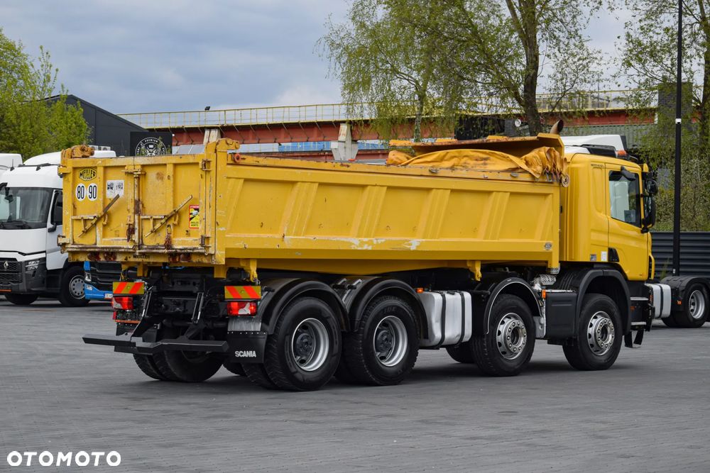 Scania P410 / 8x4 / EURO 6 / WYWROTKA / HYDROBURTA / AUTOMAT / KAMERA COFANIA / NAWIGACJA / HAK / NISKI PRZEBIEG / SERWISOWANY / SPROWADZONY - 5