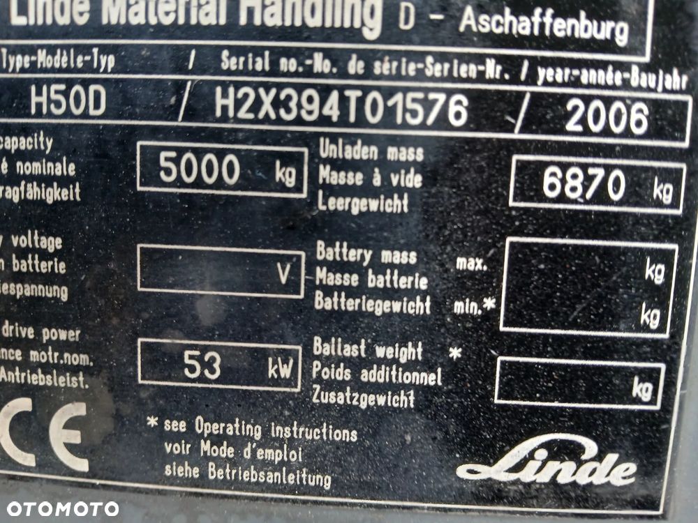 Linde H50D 2006rok kabina przesuw z Niemiec - 8