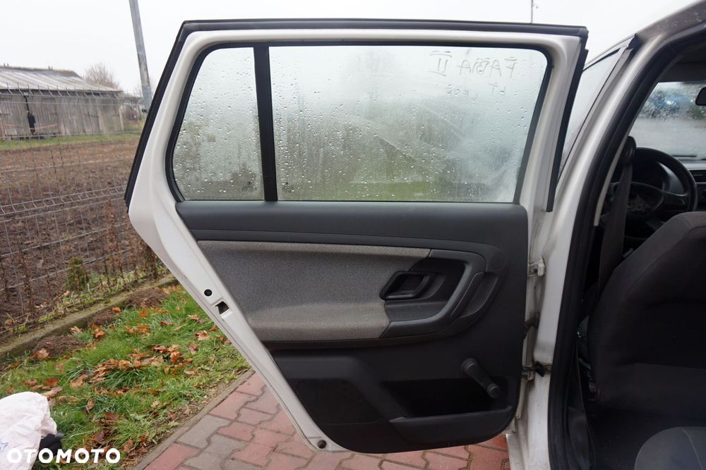 DRZWI TYLNE LEWE FABIA II 545 LIFT KOMBI LF9E  BIAŁY SKODA 2010-2014 - 4