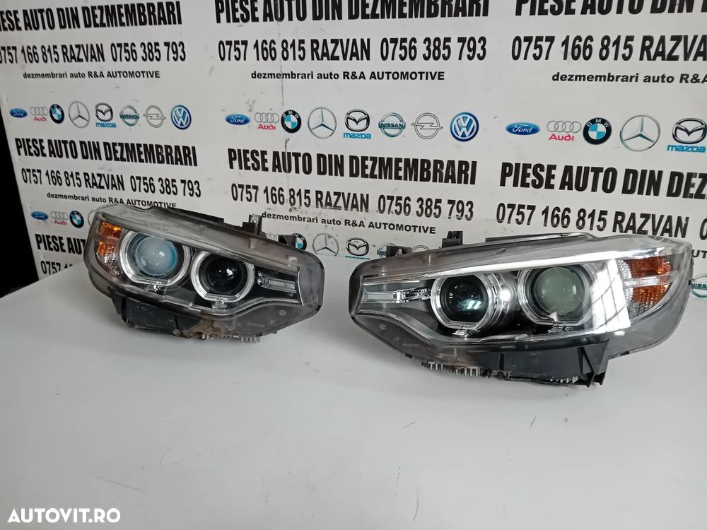 Faruri Far BMW Seria 4 LCI F32 F33 F36 Bi-Xenon LED Originale OEM 7410786 7410785 Complete - 2