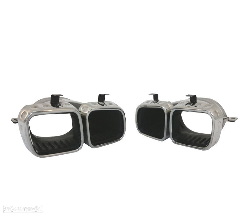 PONTEIRAS DE ESCAPE MERCEDES GLE W167 19- LOOK AMG GLE63 CROMADAS - 3