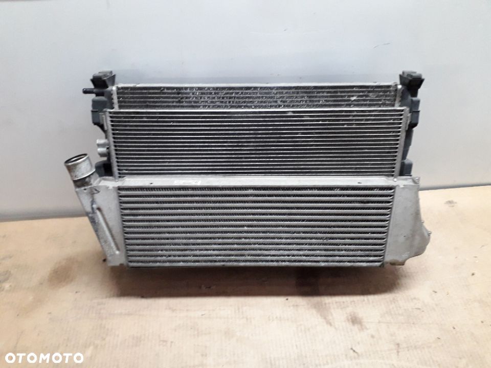 CHŁODNICA WODY KLIMATYZACJI INTERCOOLER WENTYLATOR RENAULT SCENIC II 04R - 1