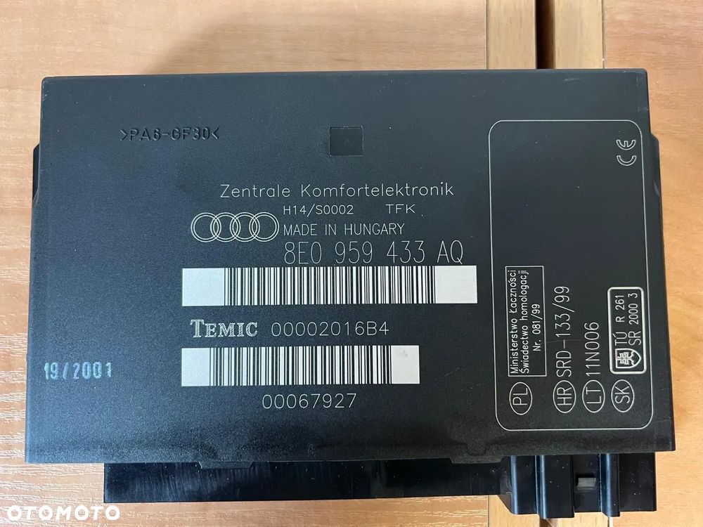 Audi A4B6 moduł komfortu 8E0959433 AQ / AR - 1