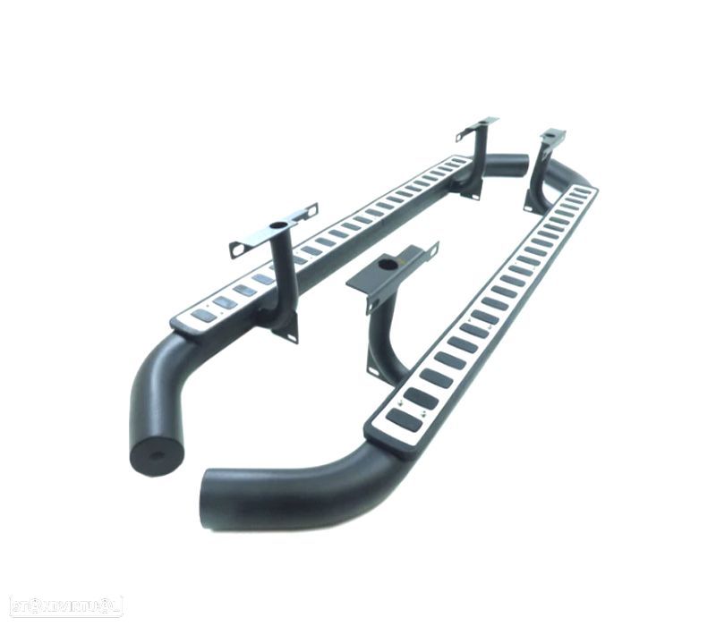 ESTRIBOS LATERAIS LAND ROVER DEFENDER 110 PRATEADO 83-16 - 2