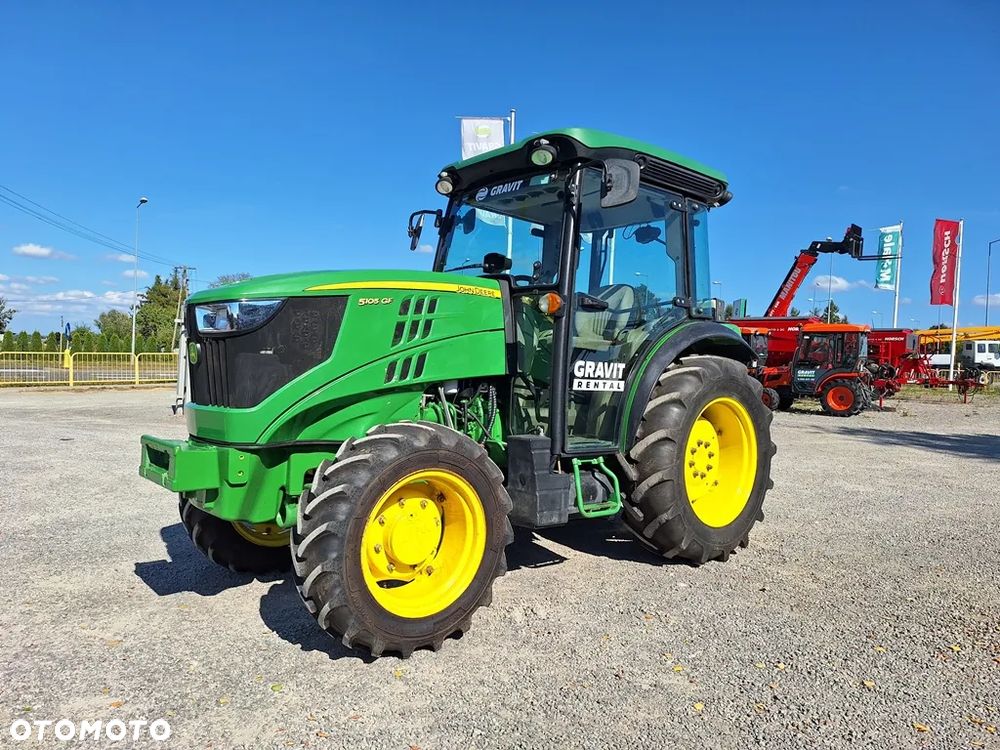 John Deere JD 5105 GF, ciągnik sadowniczy, ogrodniczy, 105 KM 4-cyl, I-szy właściciel