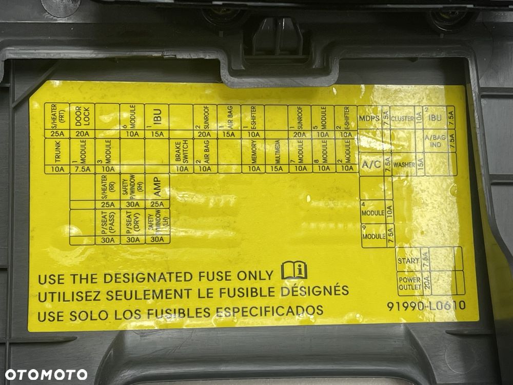 O4 HYUNDAI SONATA 2019 - OSŁONA DESKI LEWA PANEL RĘCZNY 84852-L0100 - 5