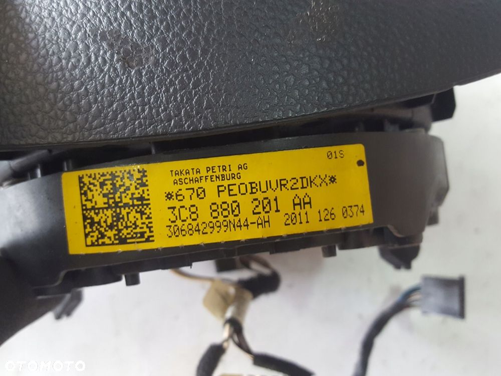 VW PASSAT B7 10-14r PODUSZKA AIRBAG KIEROWCY 3C8880201AA - 5