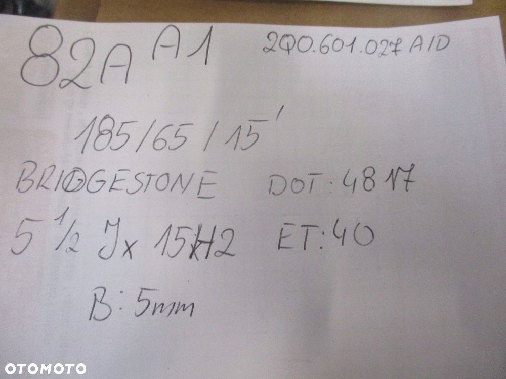 Koła felgi opony stalowe AUDI A1 82A 2Q0601027 R15 - 9