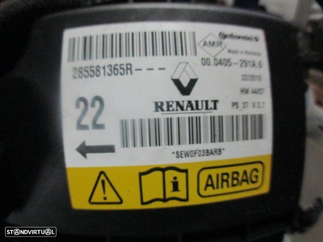 Kit Airbags 985100007RC 6105228FXF 285581365R 985250003R 609768800F  RENAULT MEGANE 3 PHASE 1  2010 1.5DCI 110CV 5P PRETO PRETO - 6