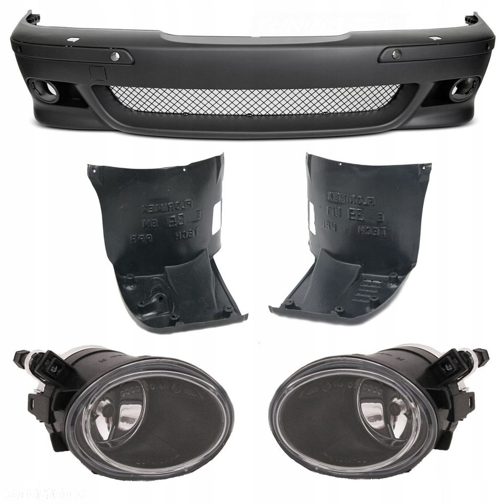 Zderzak Przod Kratki Halogen Nadkola spryskiwacze PDC M5 M-pakiet Bmw 5 e39 - 1