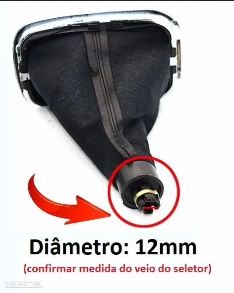 Fole mudanças Volkswagen Golf 4 Bora - 6 velocidades 12mm preto - 2