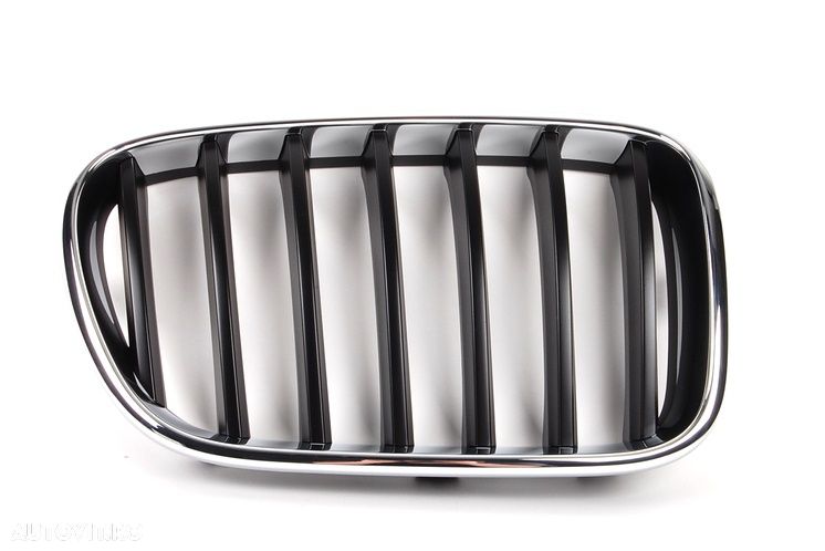 Grila radiator Bmw X3 (F25), 11.2010-, stanga/dreapta, crom/negru, 51117210725, 20X105-3 - 1