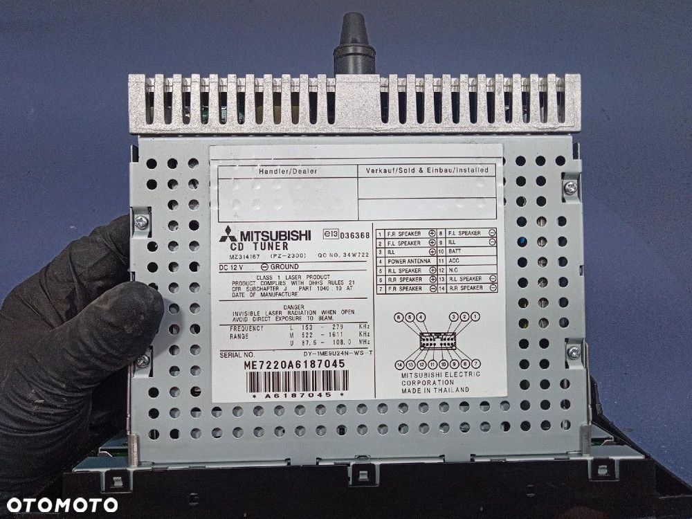 MITSUBISHI COLT VI Z30 LIFT 08- RADIO CD FABRYCZNE MZ314167 - 7