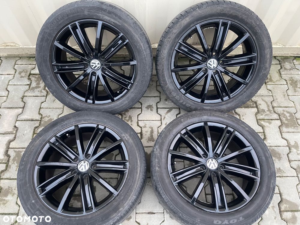 FELGI ALUFELGI 18 VOLKSWAGEN TIGUAN GOLF PASSAT SEAT SKODA 5X112 ET43 7J SPRAWDZONE ORYGINAŁ - 4