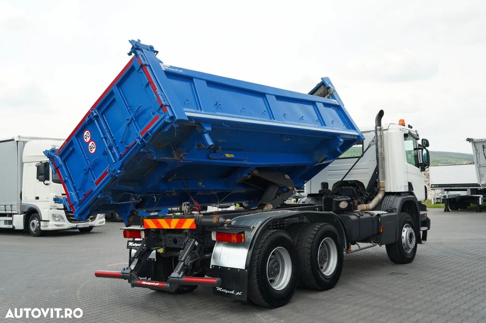 Scania P 380 / 6x4 / WYWROTKA DWU-STRONNA / HYDROBURTA / BOARDMATIC / MANUAL / - 9