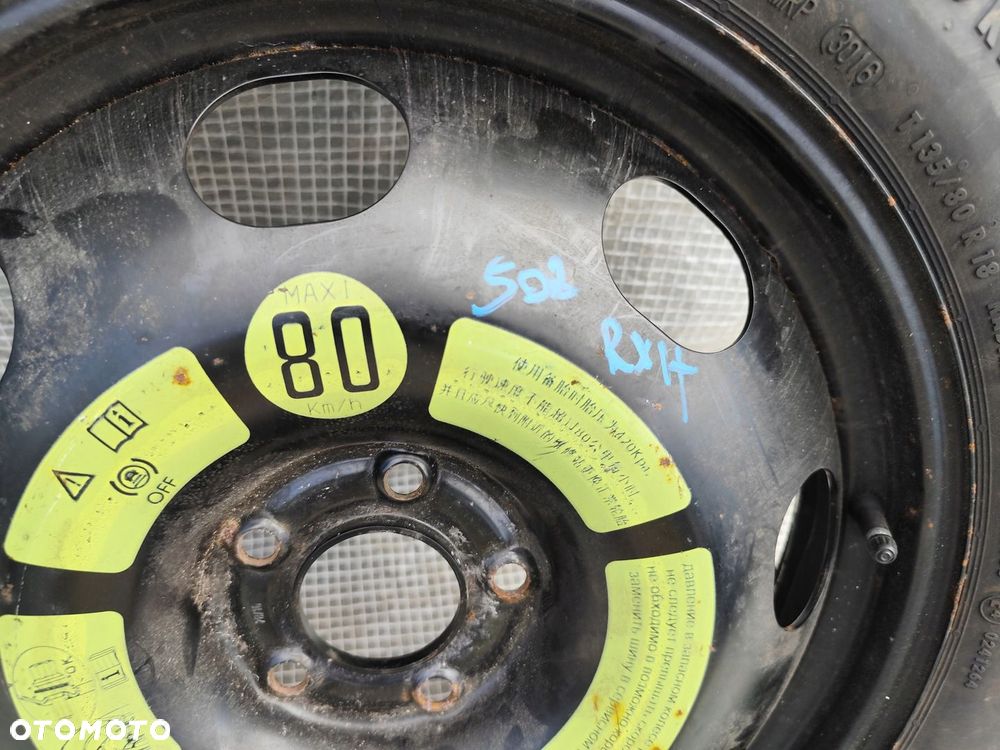 PEUGEOT 508 I 10-18 KOŁO DOJAZDOWE DOJAZD DOJAZDÓWKA 135/80R18 ET32 - 4