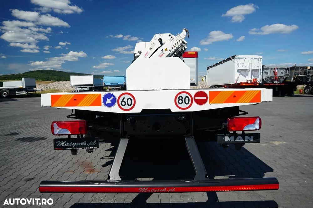 MAN TGX 18.440 / 6x2 / PLATFORMĂ - 6,3 M / HDS HIAB 422 E-6 HIDUO / CAPACITATE MAXIMĂ DE RIDICARE: 12.000 KG / EXTENSIE MAXIMĂ: 16,5 M / TELECOMANDĂ / - 18