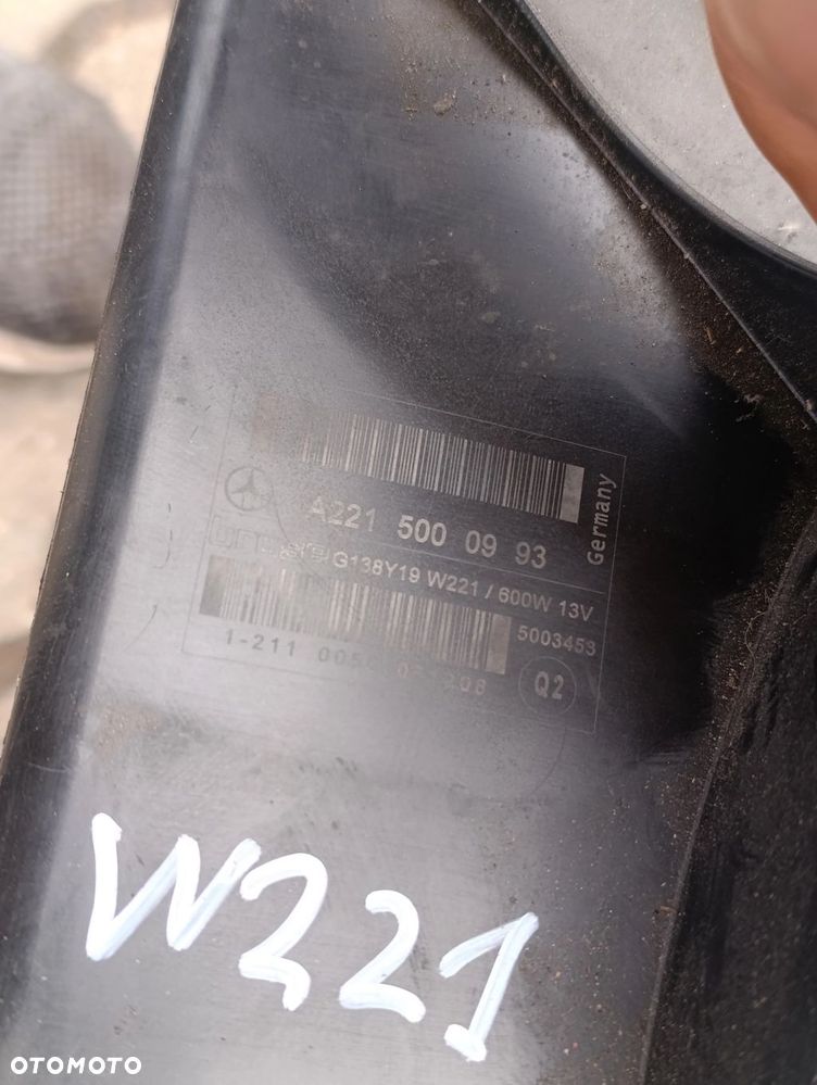 W221 wentylator chłodnicy moduł 3,5 V6 benzyna 272KM ML W164 R klasa W251 S klasa Mercedes A 006 151 05 01, 0 001 108 40 - 3