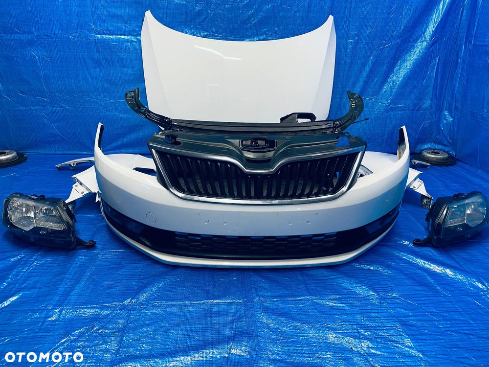 PRZÓD KOMPLETNY SKODA RAPID LIFT 1.6TDI 115KM CXM  LF9E  MASKA ZDERZAK BŁOTNIKI LAMPY PAS PRZEDNI CHŁODNICE KOMPLET LAKIER LF9E ORYGINAŁ EUROPA - 3
