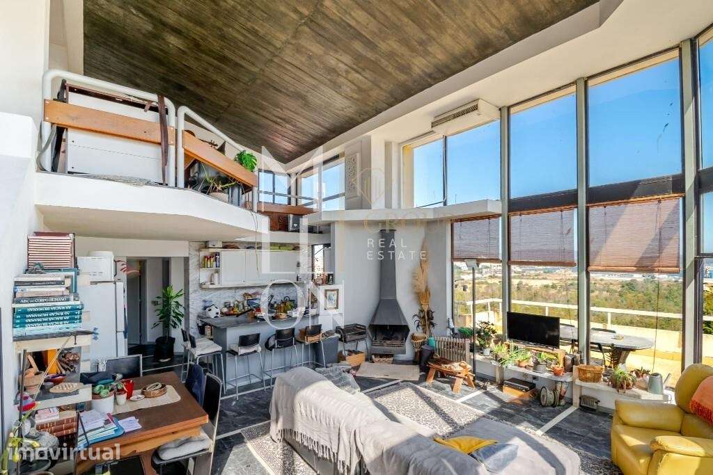 Penthouse T2, terraço com Vista 180º Mar, Rio e Serra  a 100 metros d - Grande imagem: 5/25