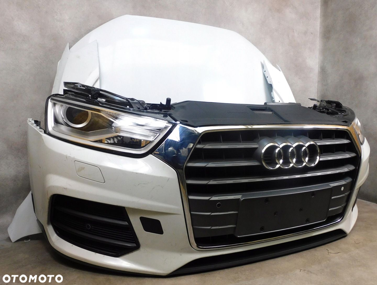 AUDI Q3 8U LIFT PRZÓD ZDERZAK LAMPY MASKA BŁOTNIKI PAS XENON - 5