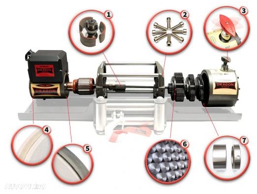 Troliu Dragon Winch 16000lbs(trage 7257kg) - 2